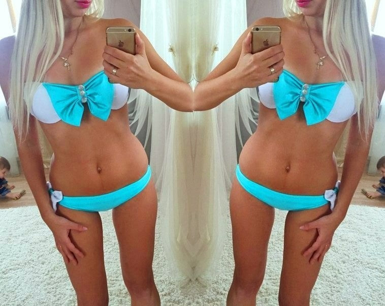 Bikini fascia fiocchetto