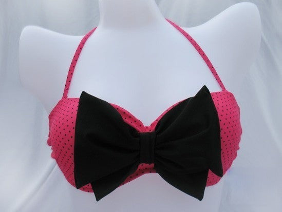 Bikini fascia fiocchetto Azzurro vista laterale | Dream Shop