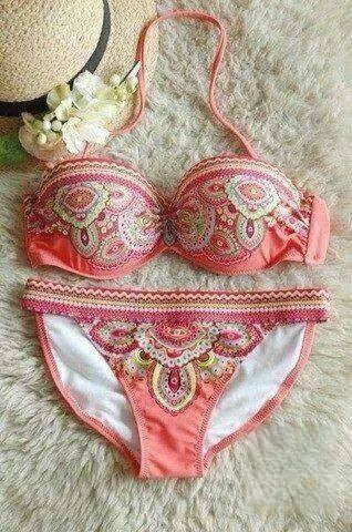 Bikini Atzeco dettaglio laccetti staccabili reggiseno fascia — Dream Shop