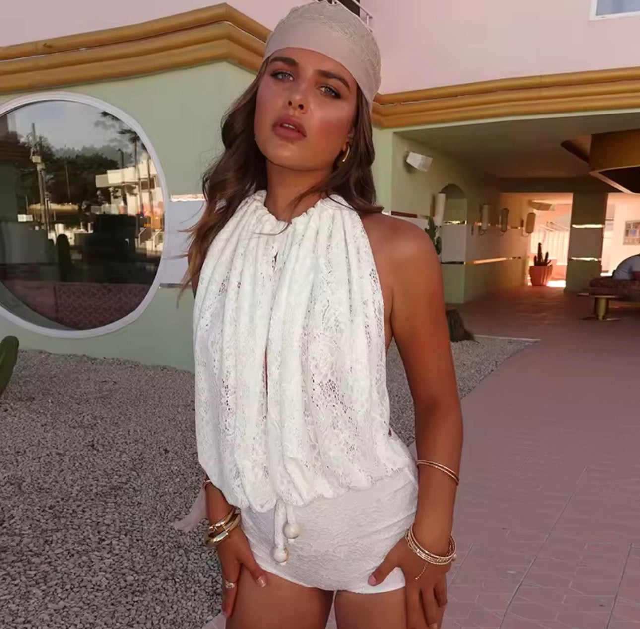 Tuta Pizzo Masakia
scollo halter backless aderente