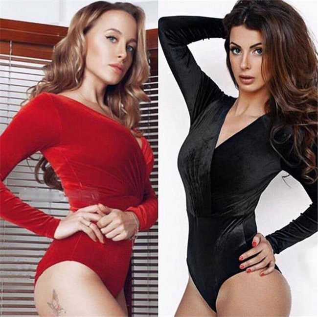 Body velluto incrocio