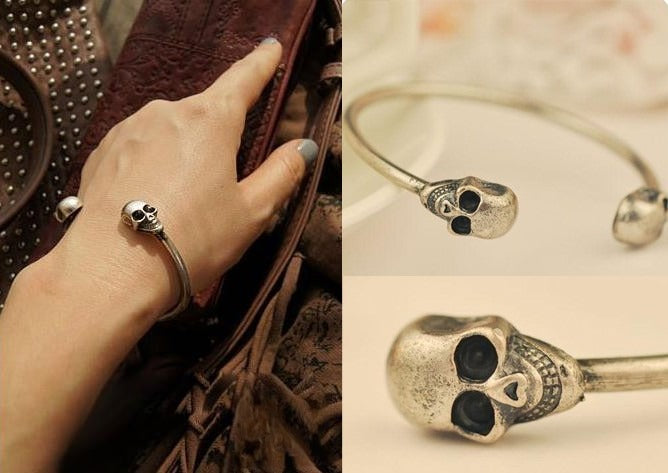 Bracciale Double Skull - bracciale con doppio teschio | Dream Shop