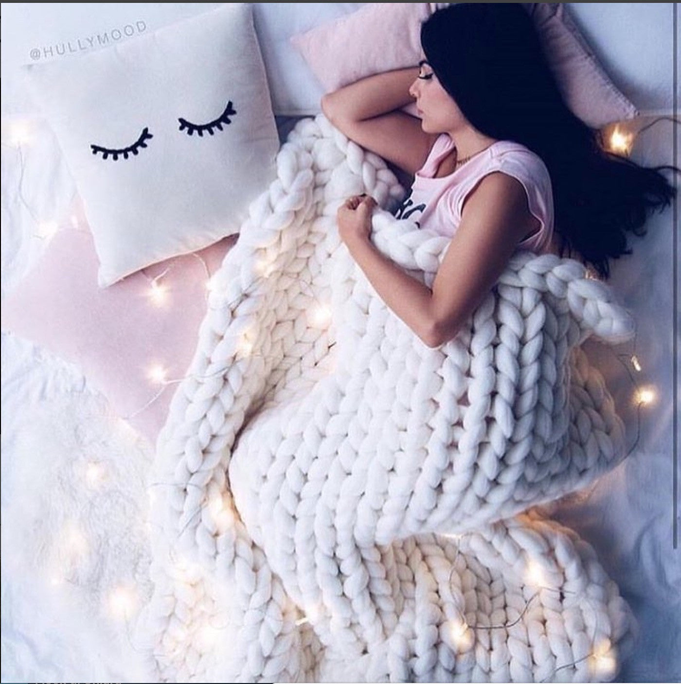 Coperta lana maxi knitt