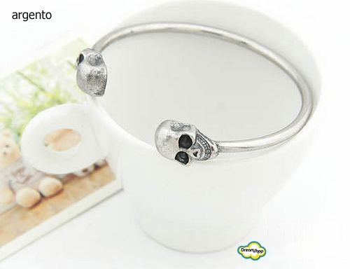 Bracciale Double Skull - versione bronzo | Dream Shop