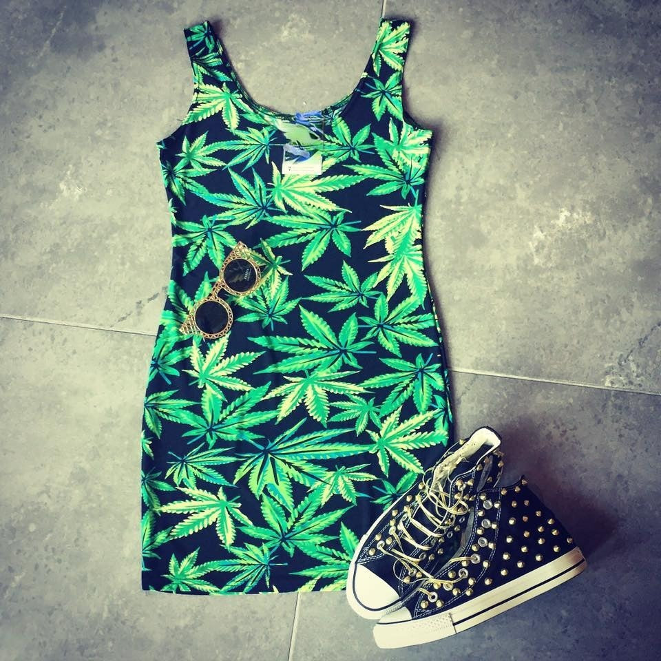 Ganjia Dress Short — lycra stampata mini manica lunga frontale — Dream Shop