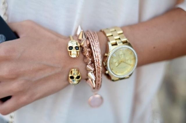 Double skull bracelet