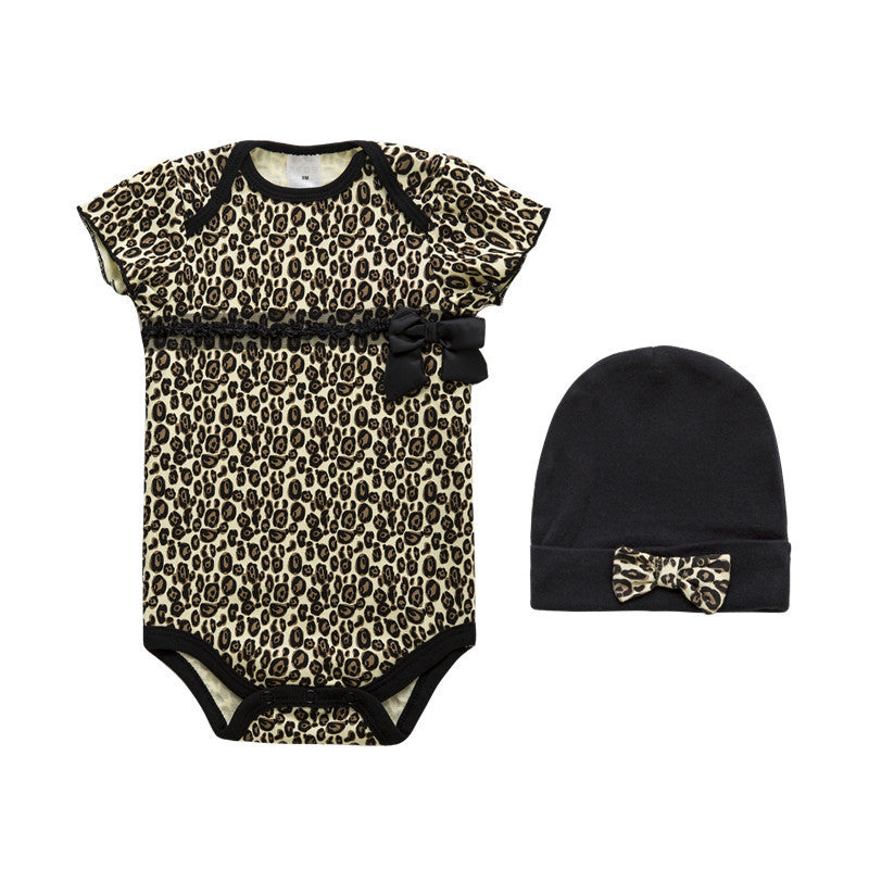 Body e cappellino leopard baby