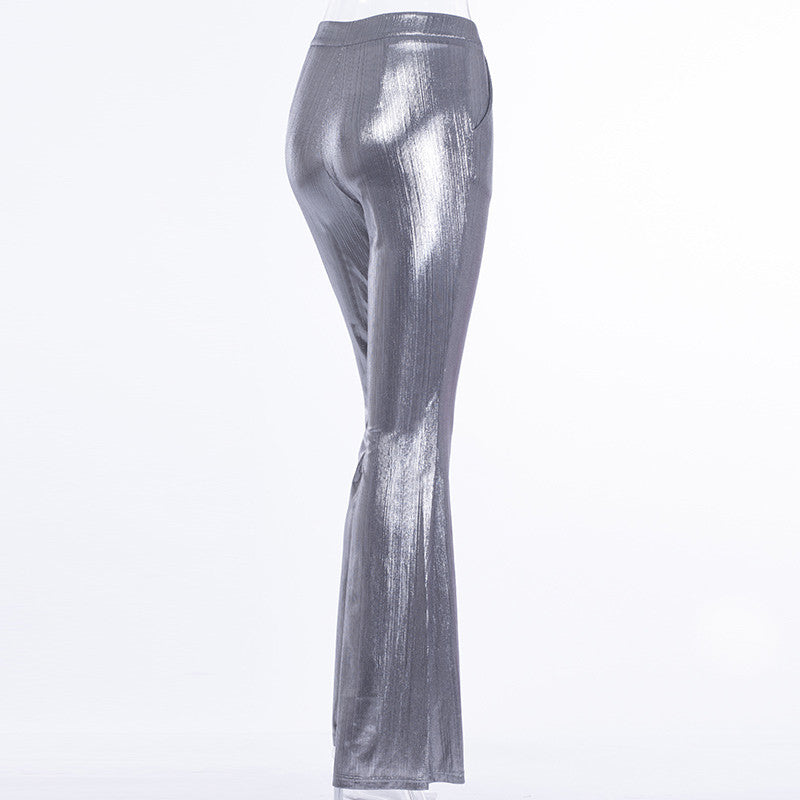 Silver pants flared