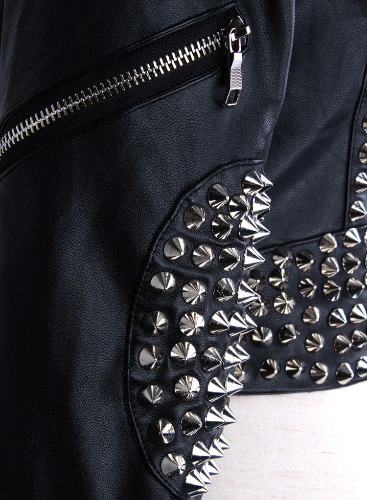 Giacca ecopelle Studs Myshon