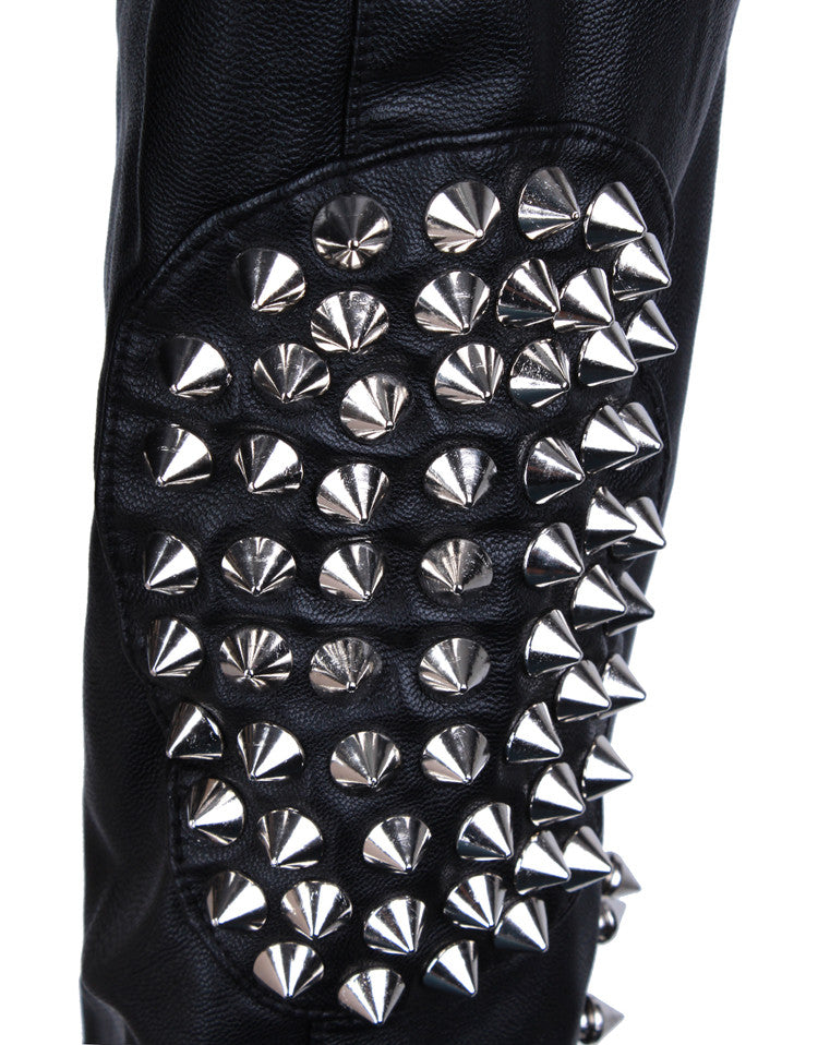 Giacca ecopelle Studs Myshon