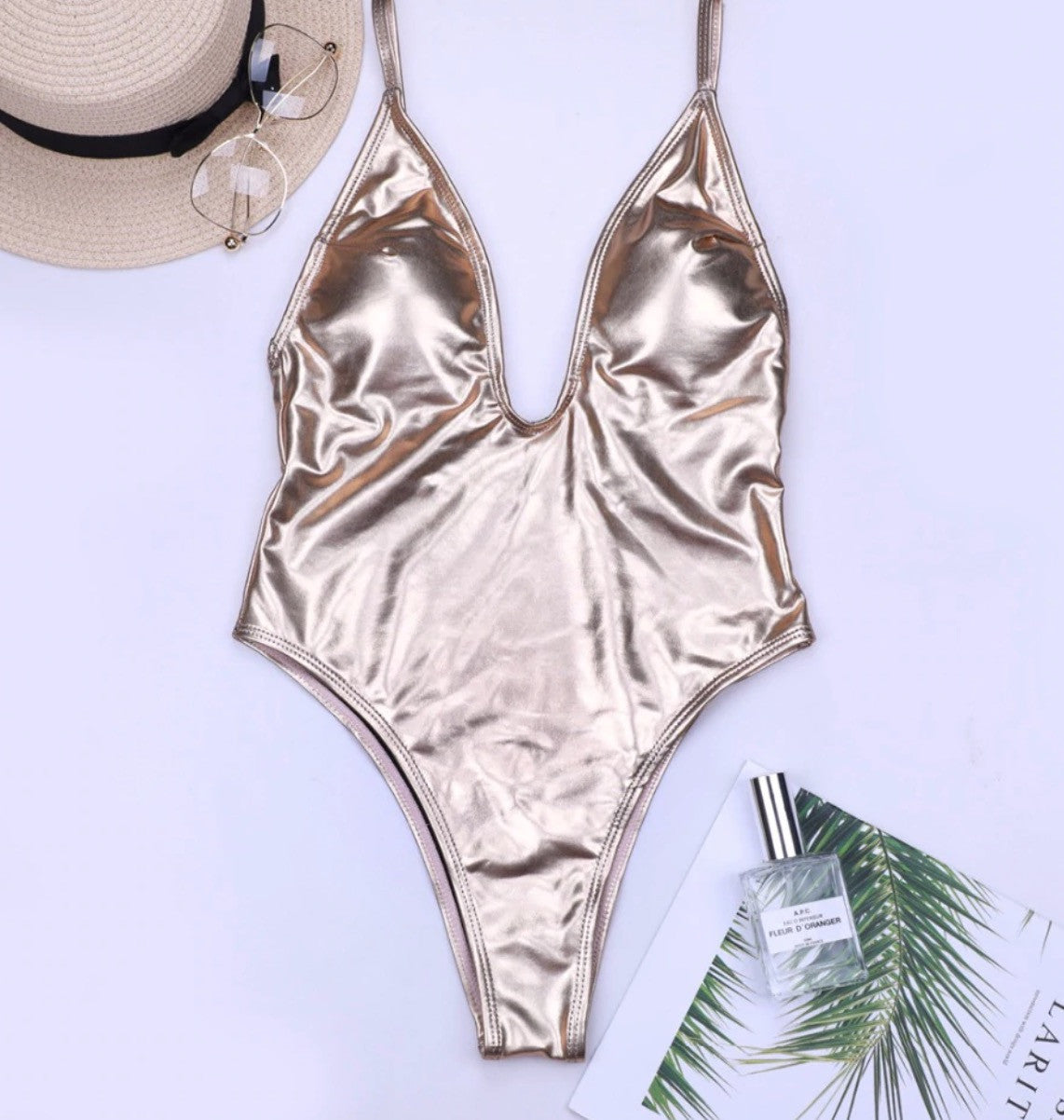 Costume intero metallizzato Kamana