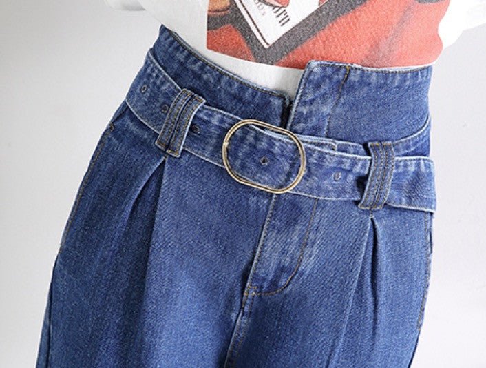 Jeans a vita alta asimmetrik