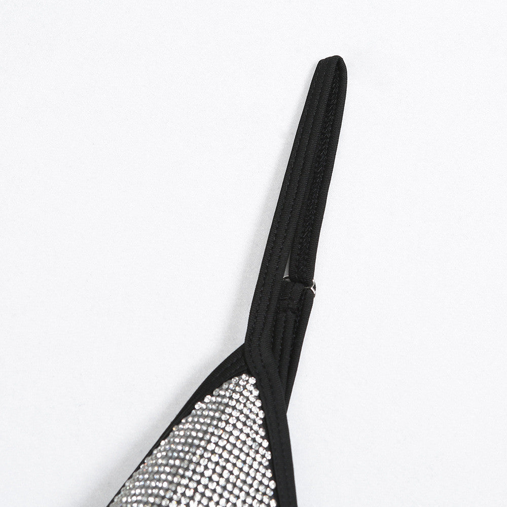 Bikini strass gold silver