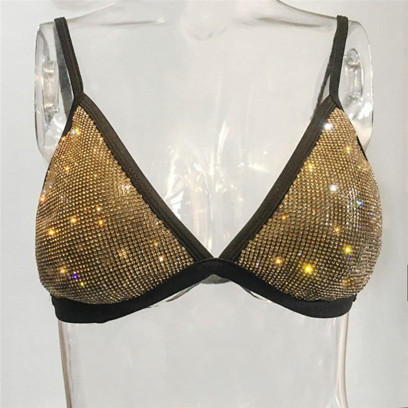 Bikini strass gold silver