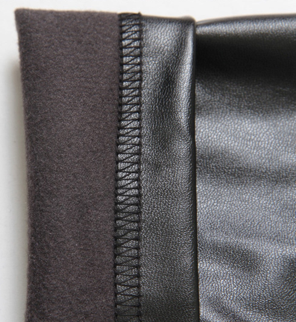 Leggings ecopelle colorati vita alta