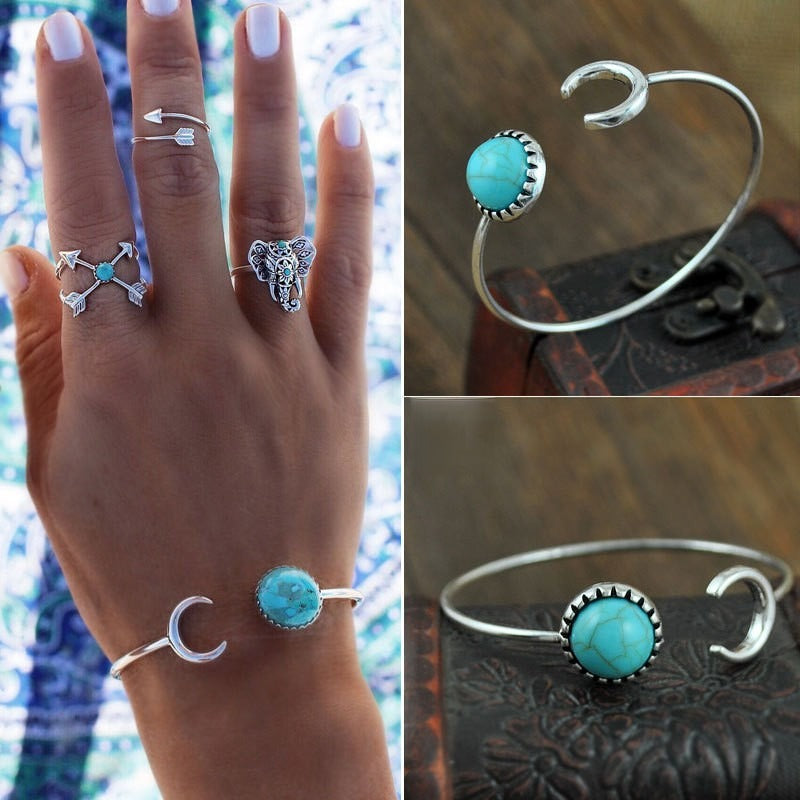 Bracciale Moon and Sun - pietra con sole e luna | Dream Shop