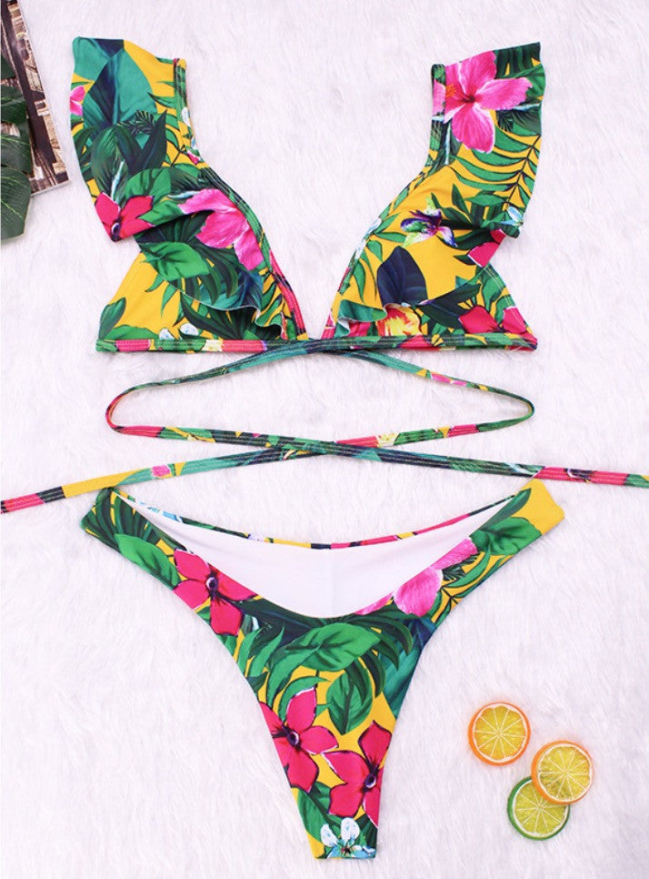 Bikini rouges ibiscus