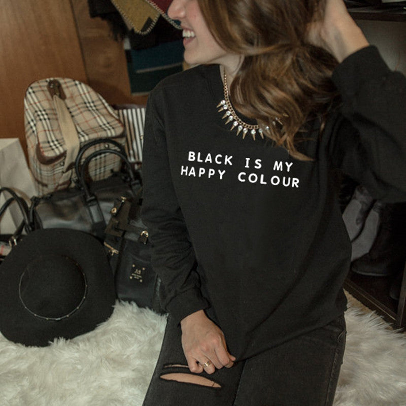 Felpa Black is my happy color