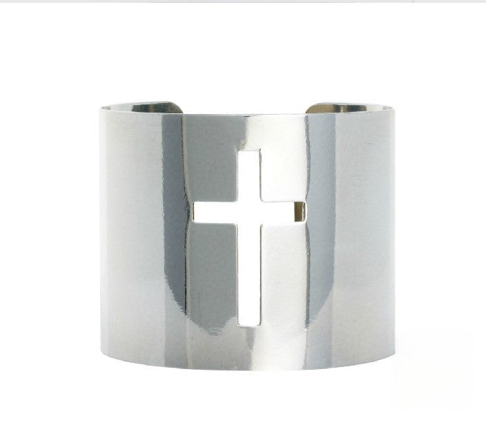Bracciale Silver Cross - bracciale con croce intagliata | Dream Shop
