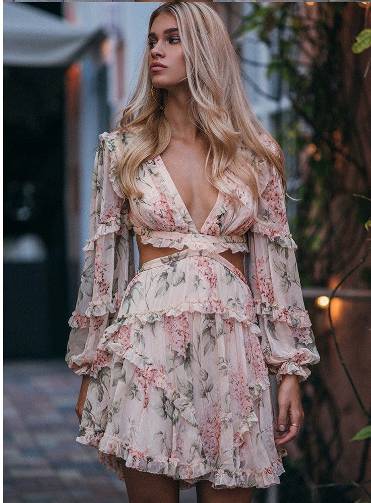 Abitino floral rouges