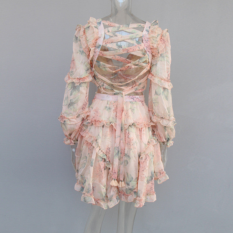 Abitino floral rouges