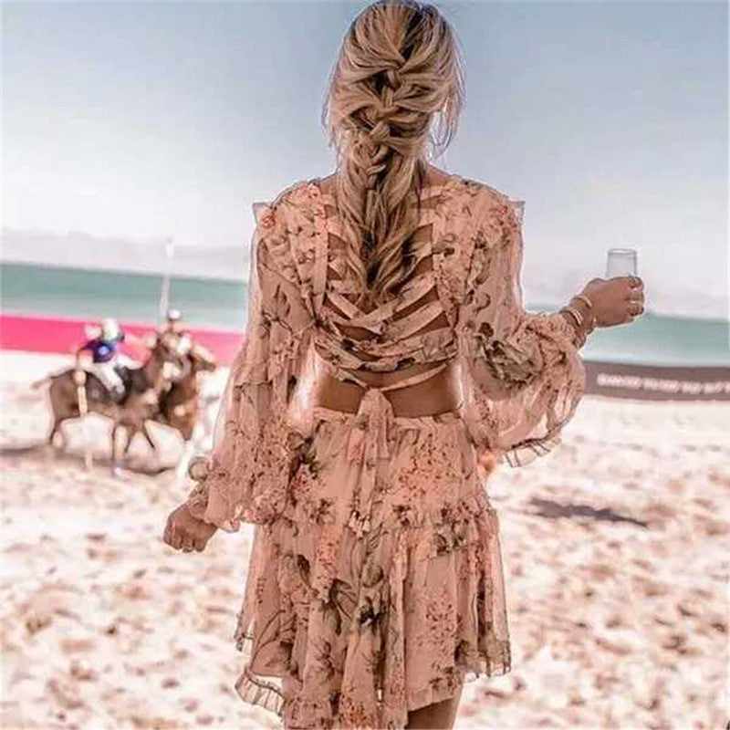 Abitino floral rouges