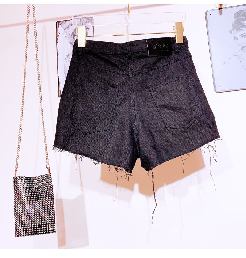 Shorts sequin fringe