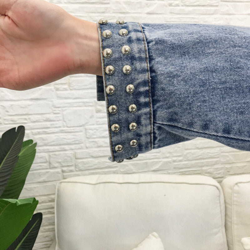 Giacca denim animalier