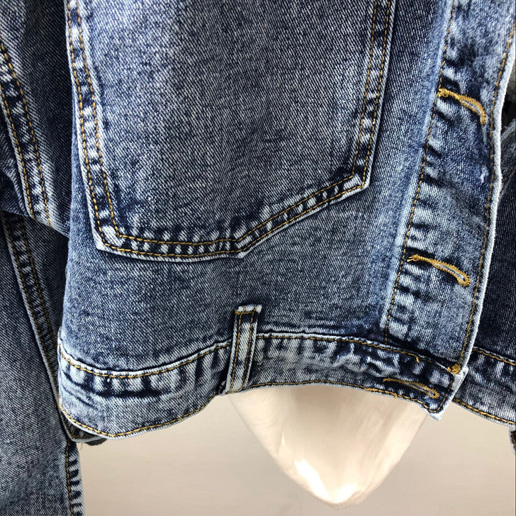 Giacca denim studded