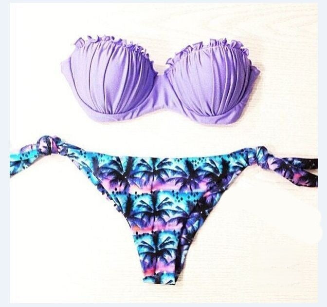 Bikini Palme top viola gallery S-M-L — Dream Shop