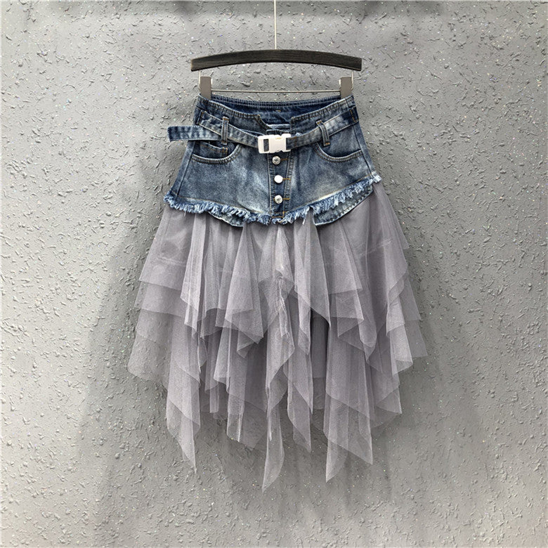 Minigonna tulle denim Firi