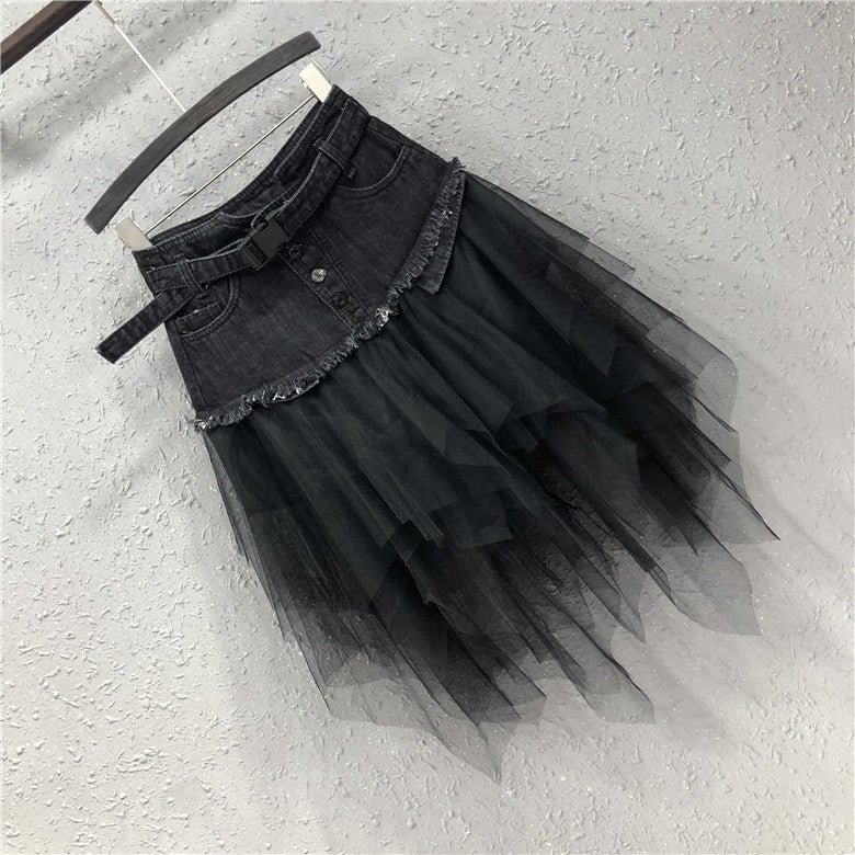 Minigonna tulle denim Firi