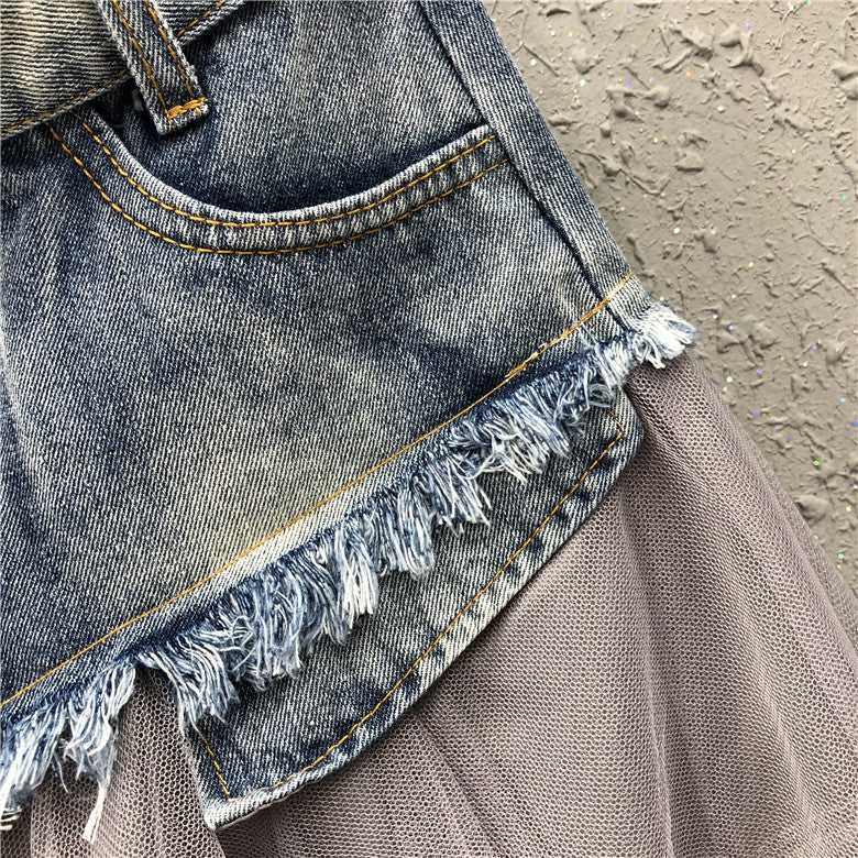 Minigonna tulle denim Firi