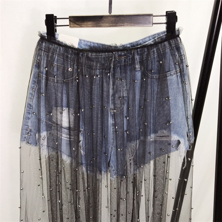 Shorts tulleskirt perle