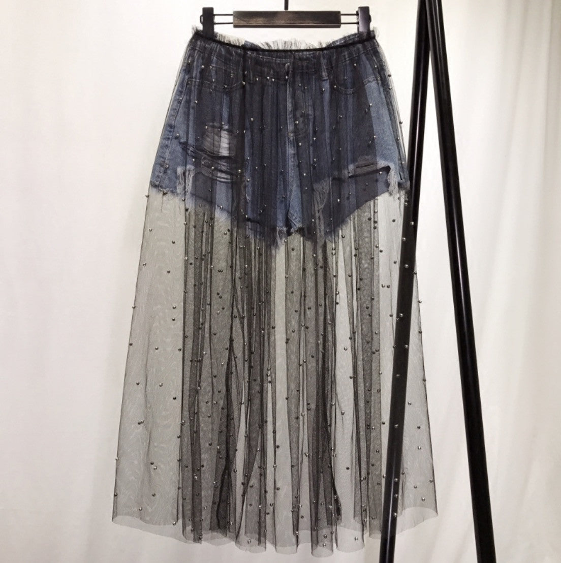 Shorts tulleskirt perle