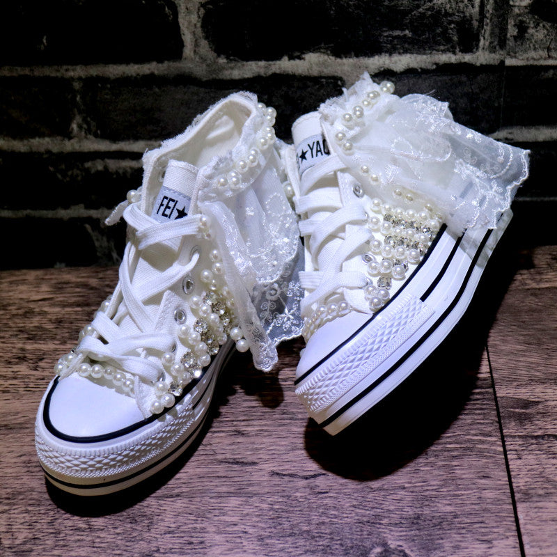 Sneakers wedding pearl