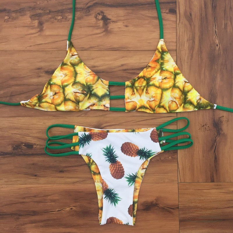 Bikini Pinapple triangolo double faces brasiliana — Dream Shop