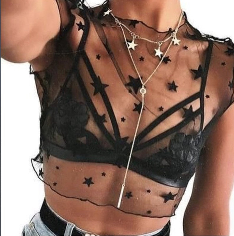 T-shirt tulle stelline