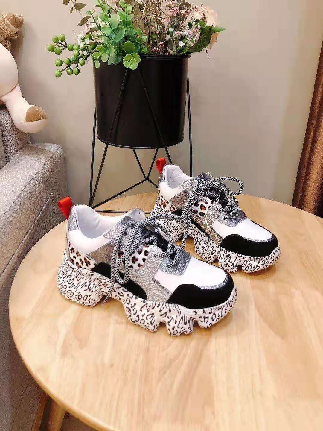Sneakers platform leopard