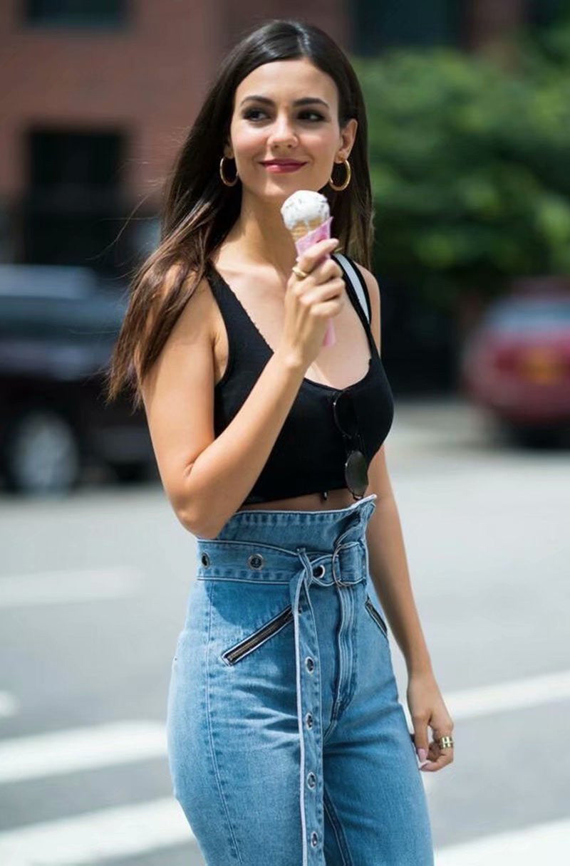 Jeans vita altissima tulipano