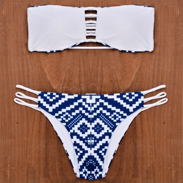 Bikini atzech White-blue