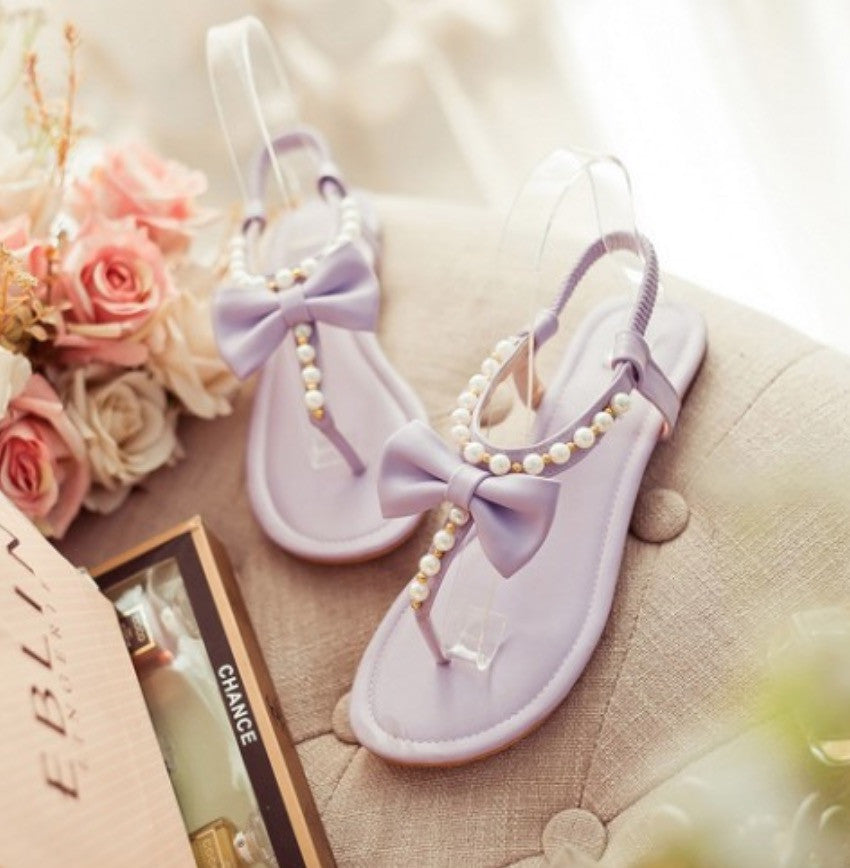 Sandali pearl bow