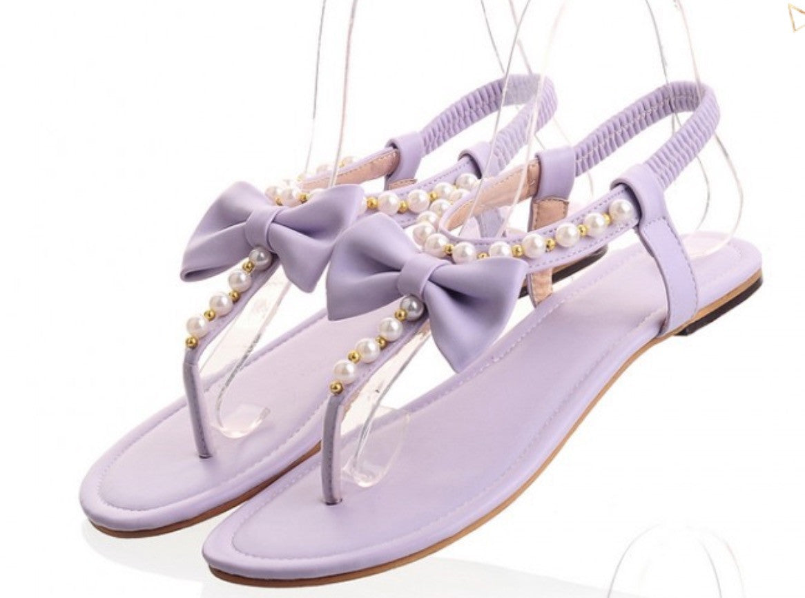 Sandali pearl bow
