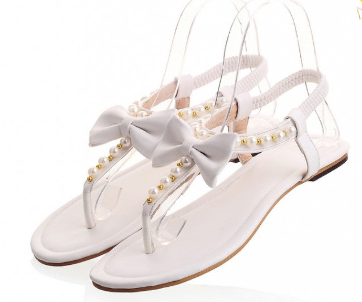 Sandali pearl bow