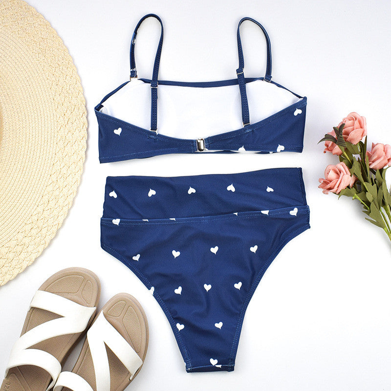 Bikini vita alta cuoricini