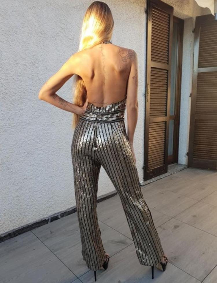 Tutina Missy Y Sequin Jumpsuit