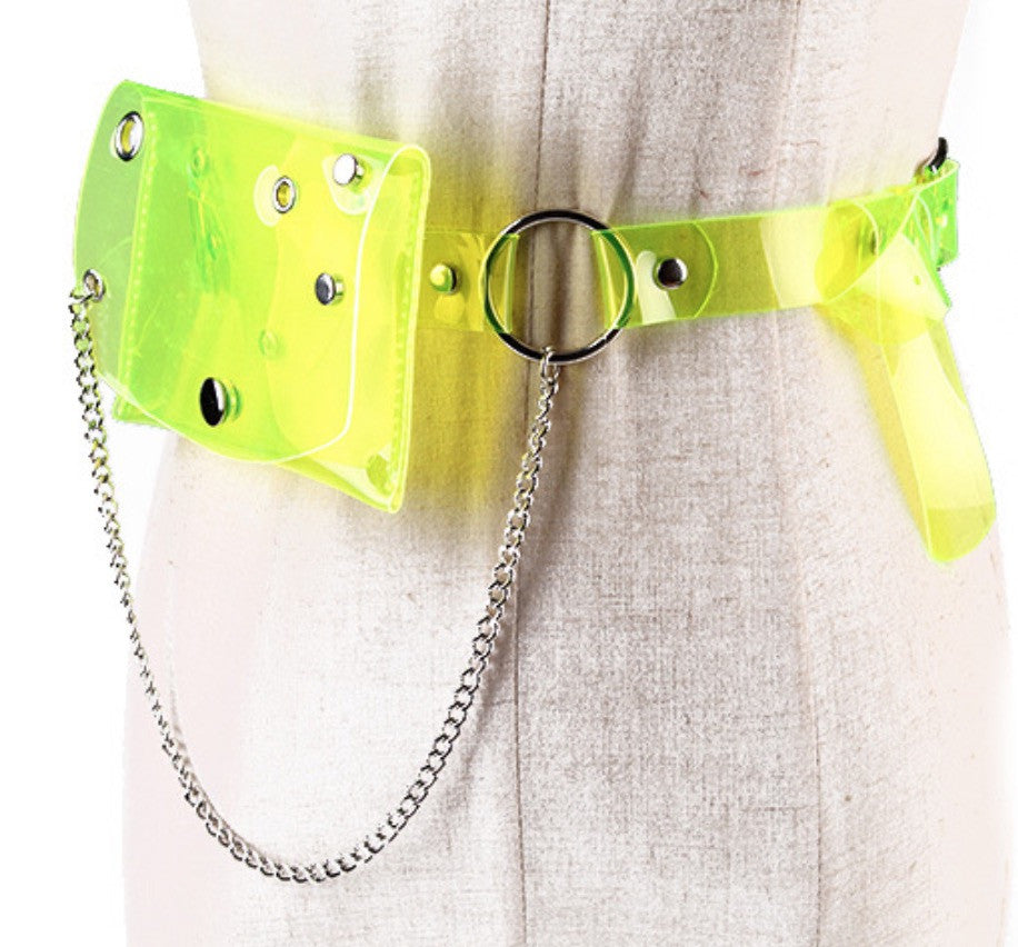 Marsupio trasparent fluo