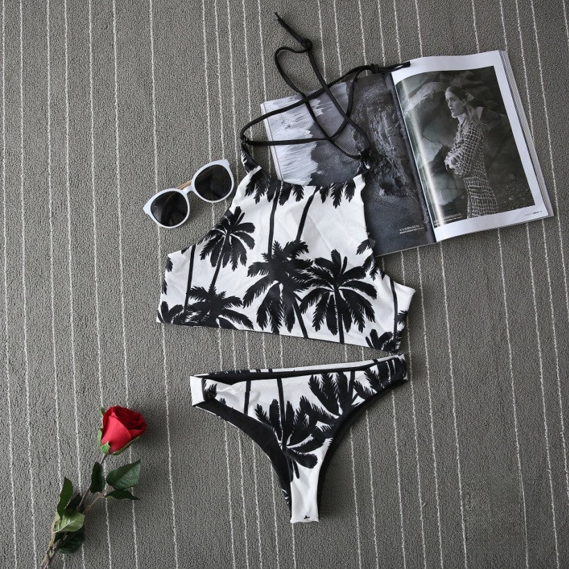 Bikini Palm stampa palme brasiliana spiaggia tropicale — Dream Shop