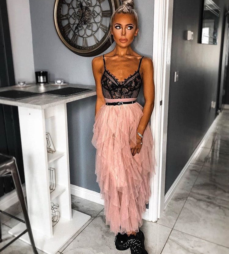 Maxigonna balze Abria