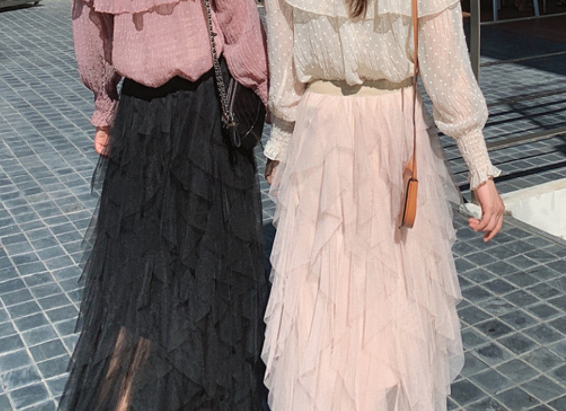 Maxigonna balze Abria